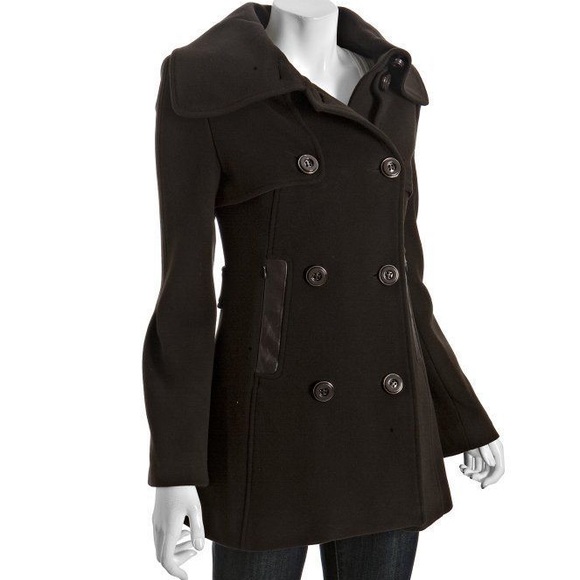 Mackage Raffy Black Double-Breasted Wool Coat - Picture 2 of 4